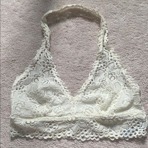 Off white aerie halter bralette